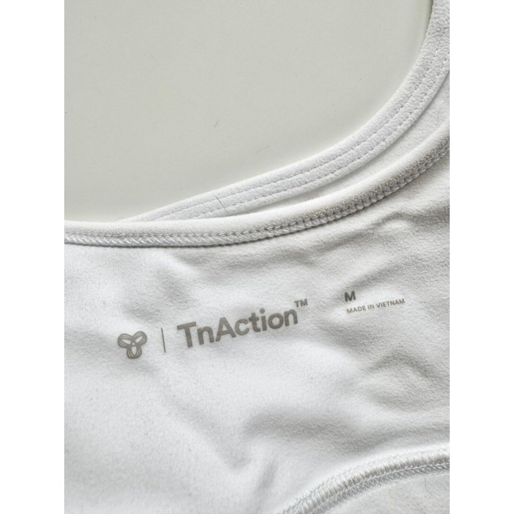 Aritzia TNA TnaButter White Slim Fit Scoop Neck Mini Longline Bra Top, Size M - Picture 8 of 13